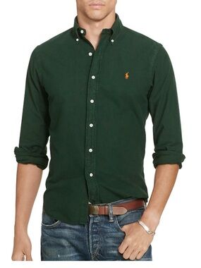 Polo by Ralph Lauren Dark Green Button-Down Oxford Shirt